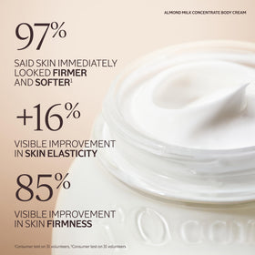 L'OCCITANE almond milk concentrate tube displayed to show creamy hydration benefit