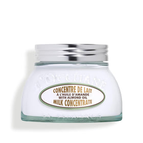 L'OCCITANE Almond Milk Concentrate front jar shows elegant packaging and hydration benefit