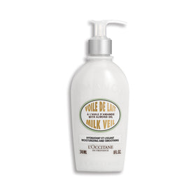 L'OCCITANE almond milk veil front bottle showing packaging and brand