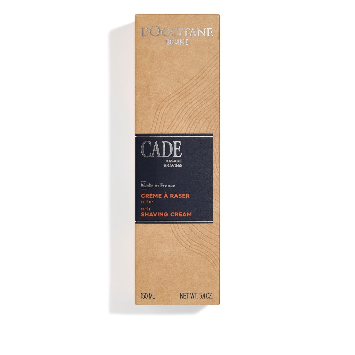 L'OCCITANE Cade shaving cream dense foam texture demonstrating cushion