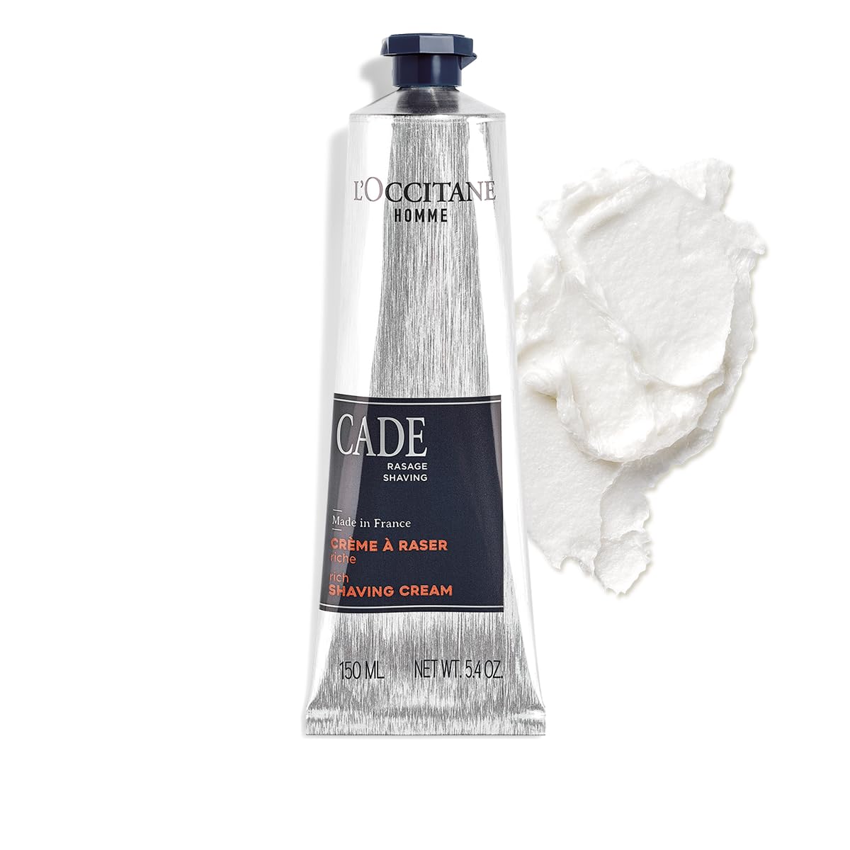 L'OCCITANE Cade shaving cream beside razor in bathroom showcasing ritual