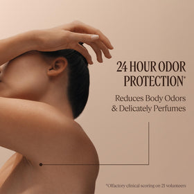 L'OCCITANE deodorant stick open with visible texture for smooth quick-drying application