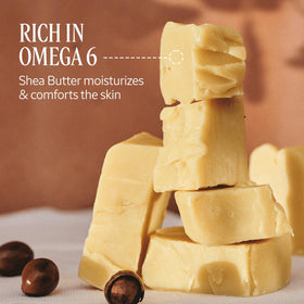 L'OCCITANE texture close-up highlighting 5% organic shea butter hydration