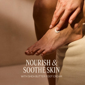 L'OCCITANE being massaged into heel to soothe and soften skin