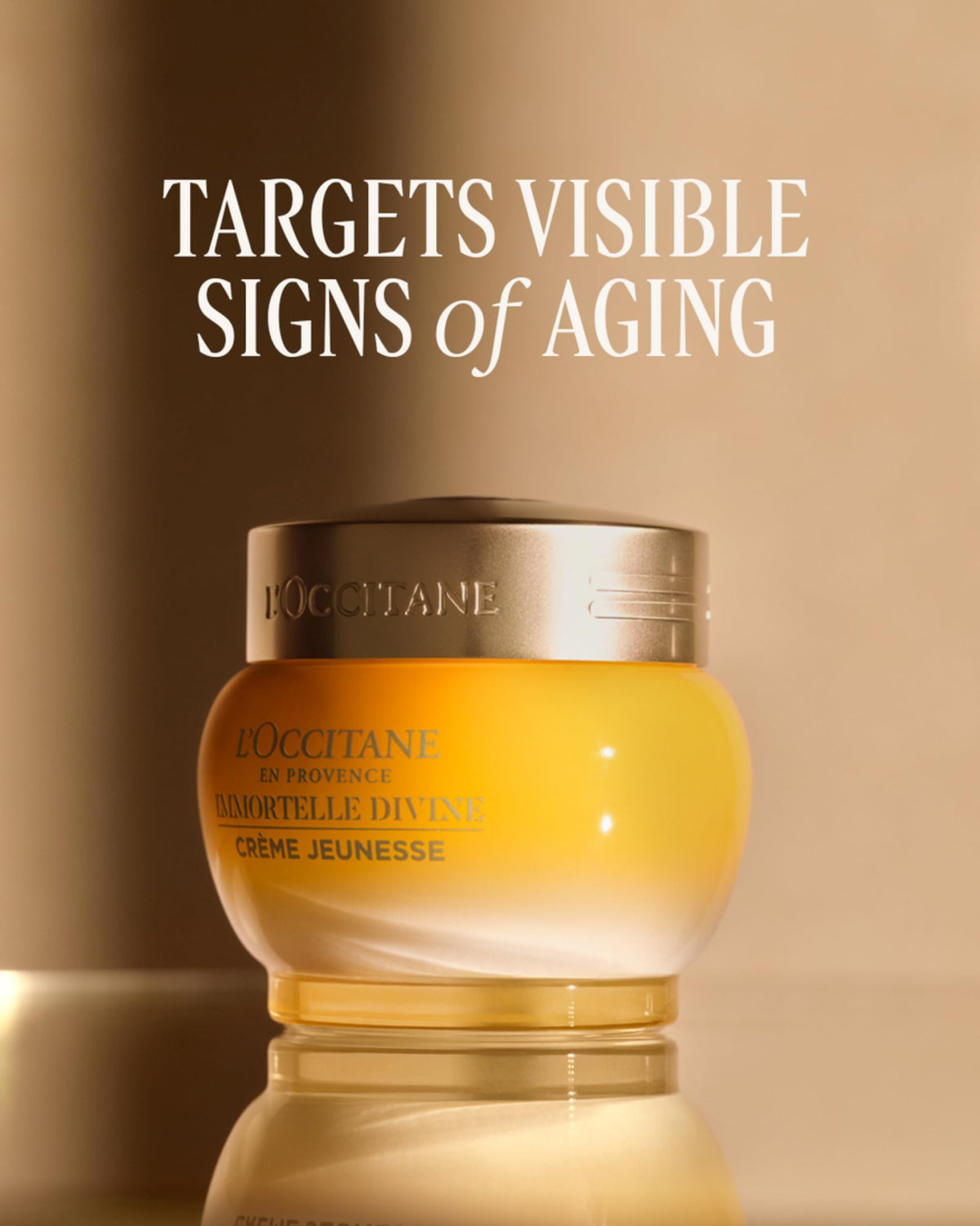 L'OCCITANE Immortelle flower detail emphasizing the brand's botanical Immortelle Super Extract