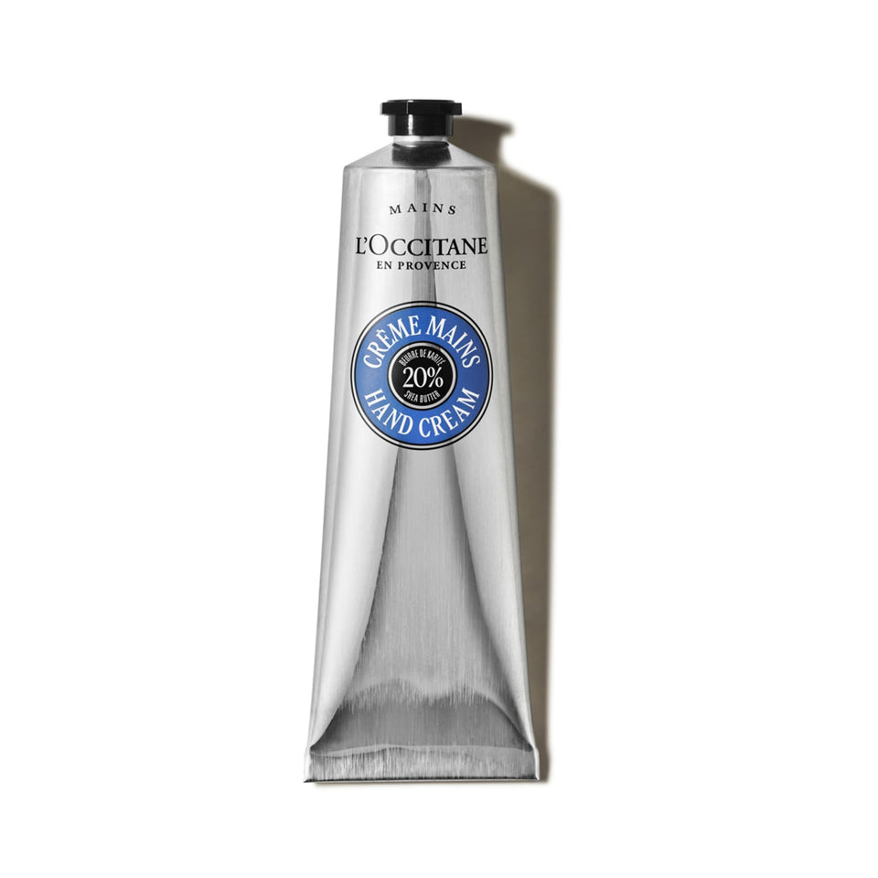 L'OCCITANE tube front view showing brand and nourishing hand care benefits