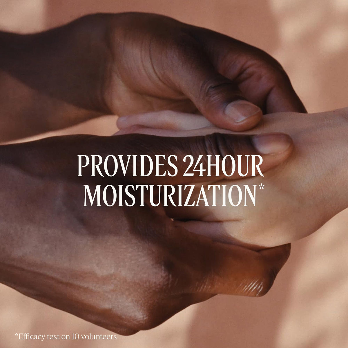 L'OCCITANE application on hands demonstrating instant softening benefit
