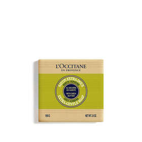 L'Occitane shea verbena soap front packaging showing product and label benefits
