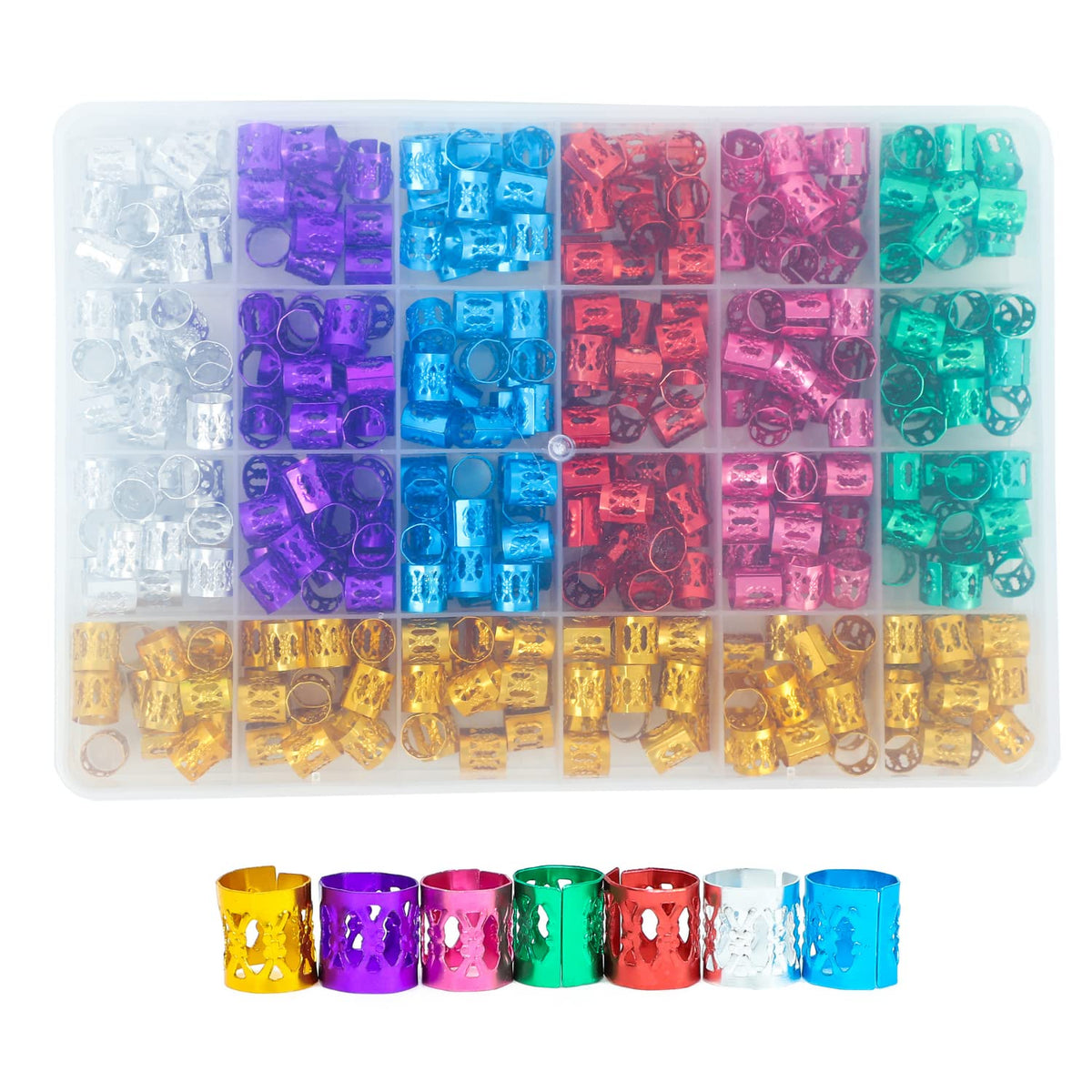 loceast front packaging showing full 400pcs kit and clear storage box benefit easy organization