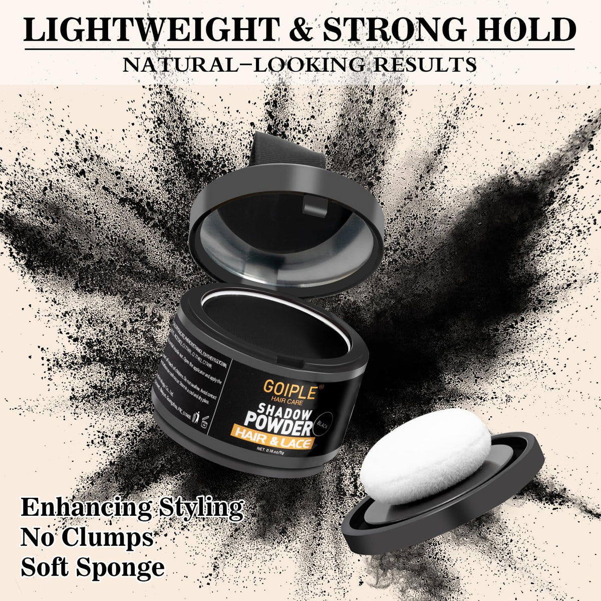 lockmio applicator brush demo applying powder precisely for hairline definition
