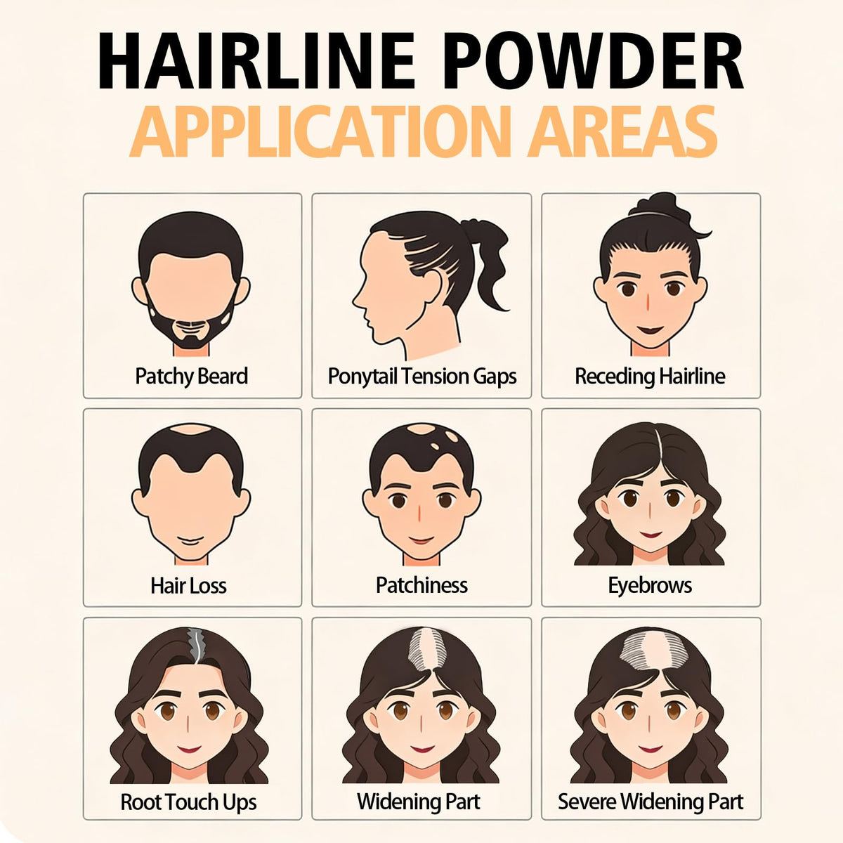 lockmio applicator brush detail for precise hairline and brow application benefit