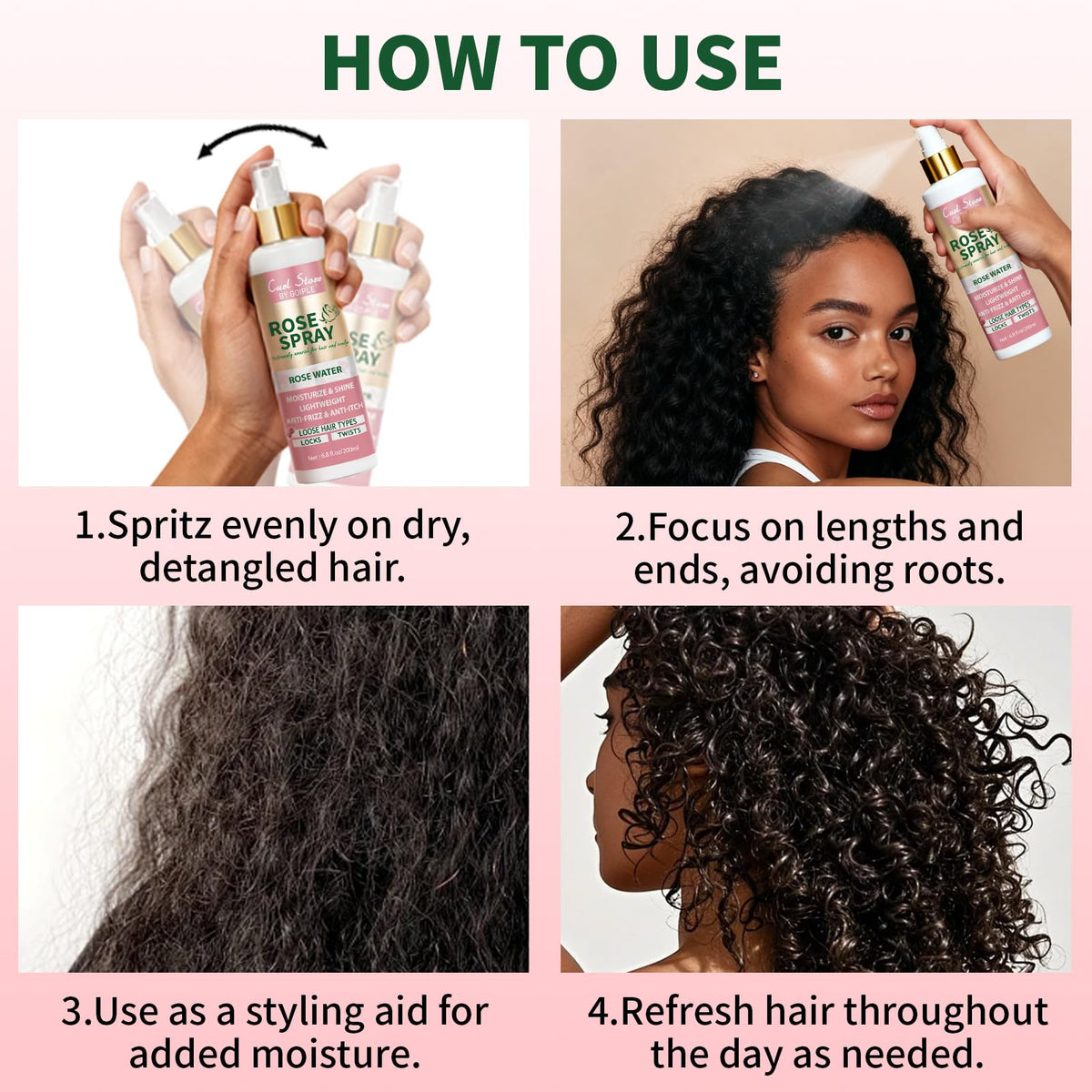 lockmio before and after hydration on dry hair strands