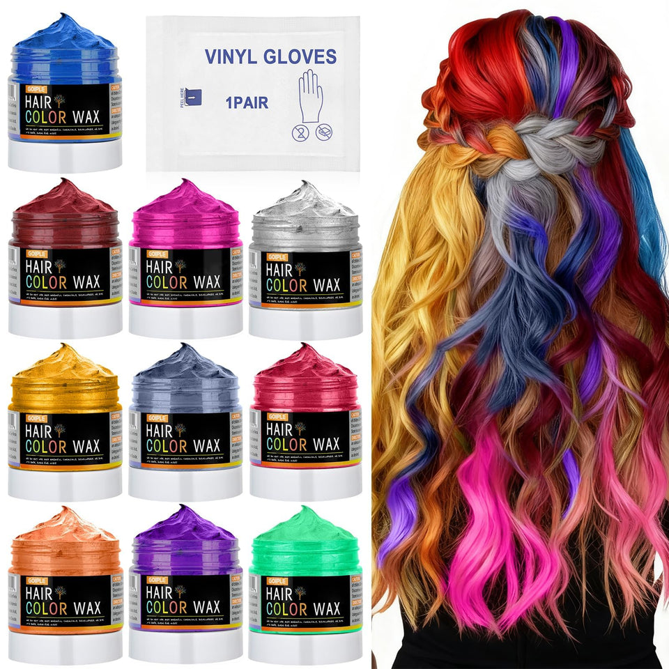 lockmio front packaging showing 10 colorful wax jars and labels, easy selection benefit