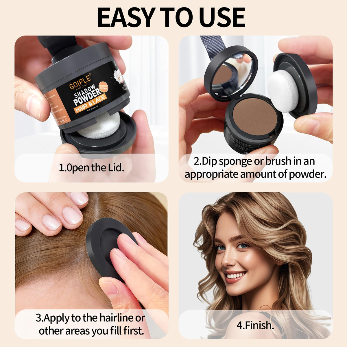 lockmio powder texture close-up displays fine granules and seamless blending benefit