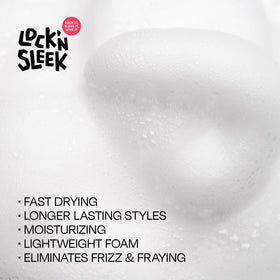 LOCK'N SLEEK before-and-after braids showing reduced frizz and shine