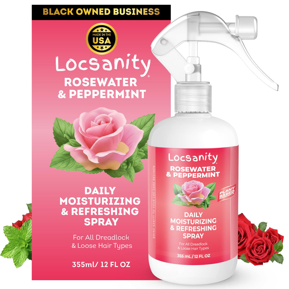 Locsanity front bottle showing clean packaging and product clarity benefit