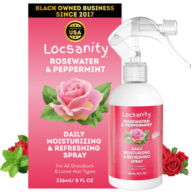 Locsanity front bottle view showing label and sleek packaging benefit: easy identification