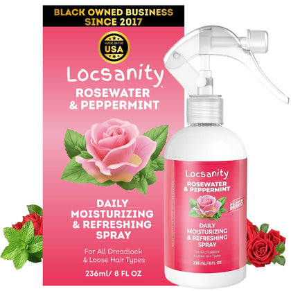 Locsanity front bottle view showing label and sleek packaging benefit: easy identification