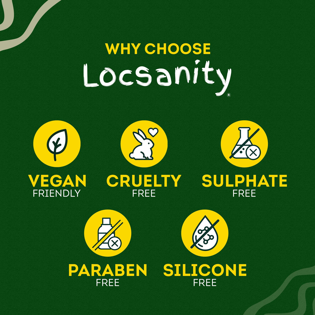 Locsanity pouring into hand demonstrating easy application and improved manageability