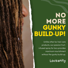 Locsanity label close-up highlighting plant-based ingredients and antioxidants