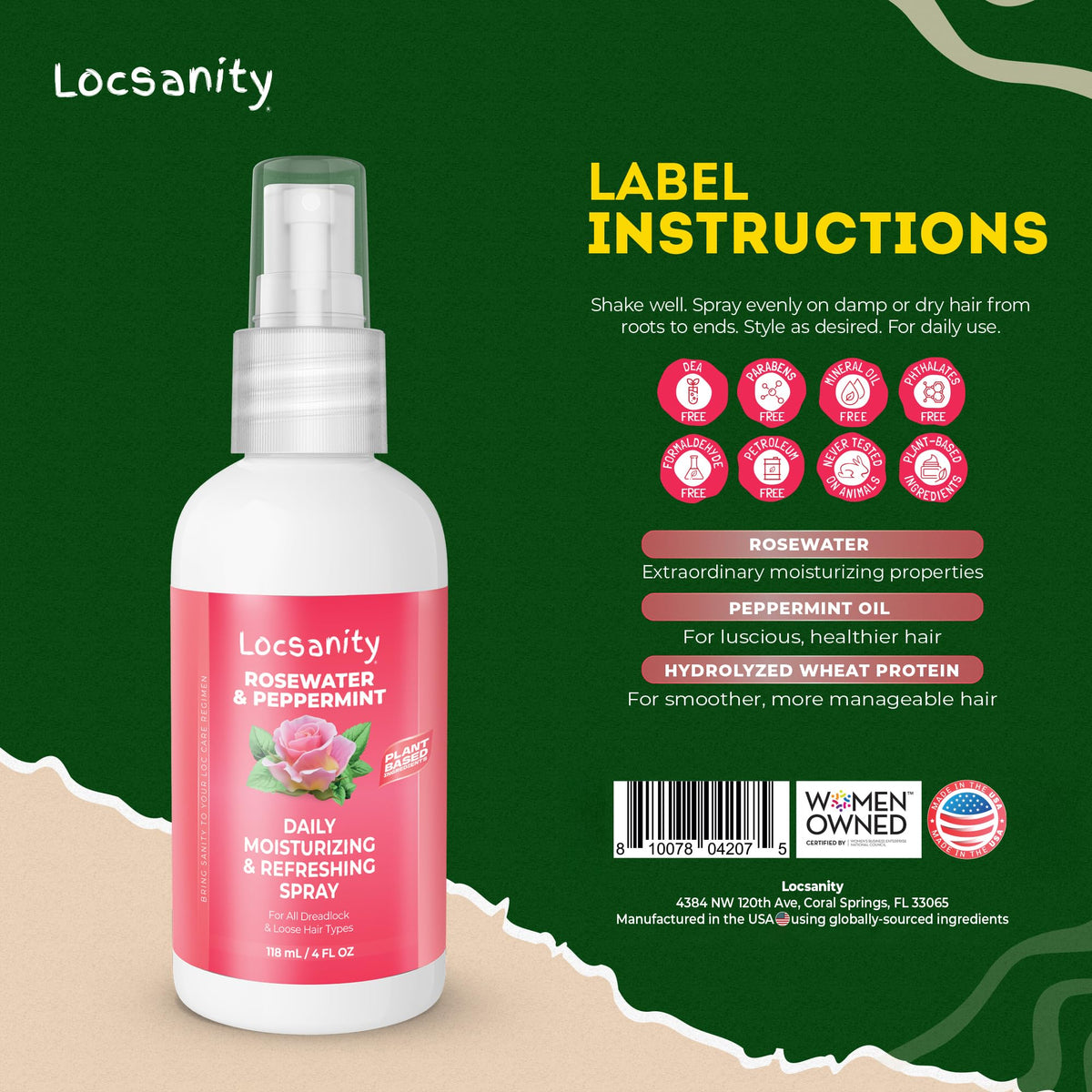 Locsanity used in lifestyle setting outdoors for on-the-go freshness