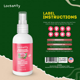 Locsanity used in lifestyle setting outdoors for on-the-go freshness
