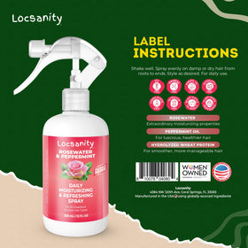 Locsanity lifestyle image woman refreshing hair outdoors for daily use