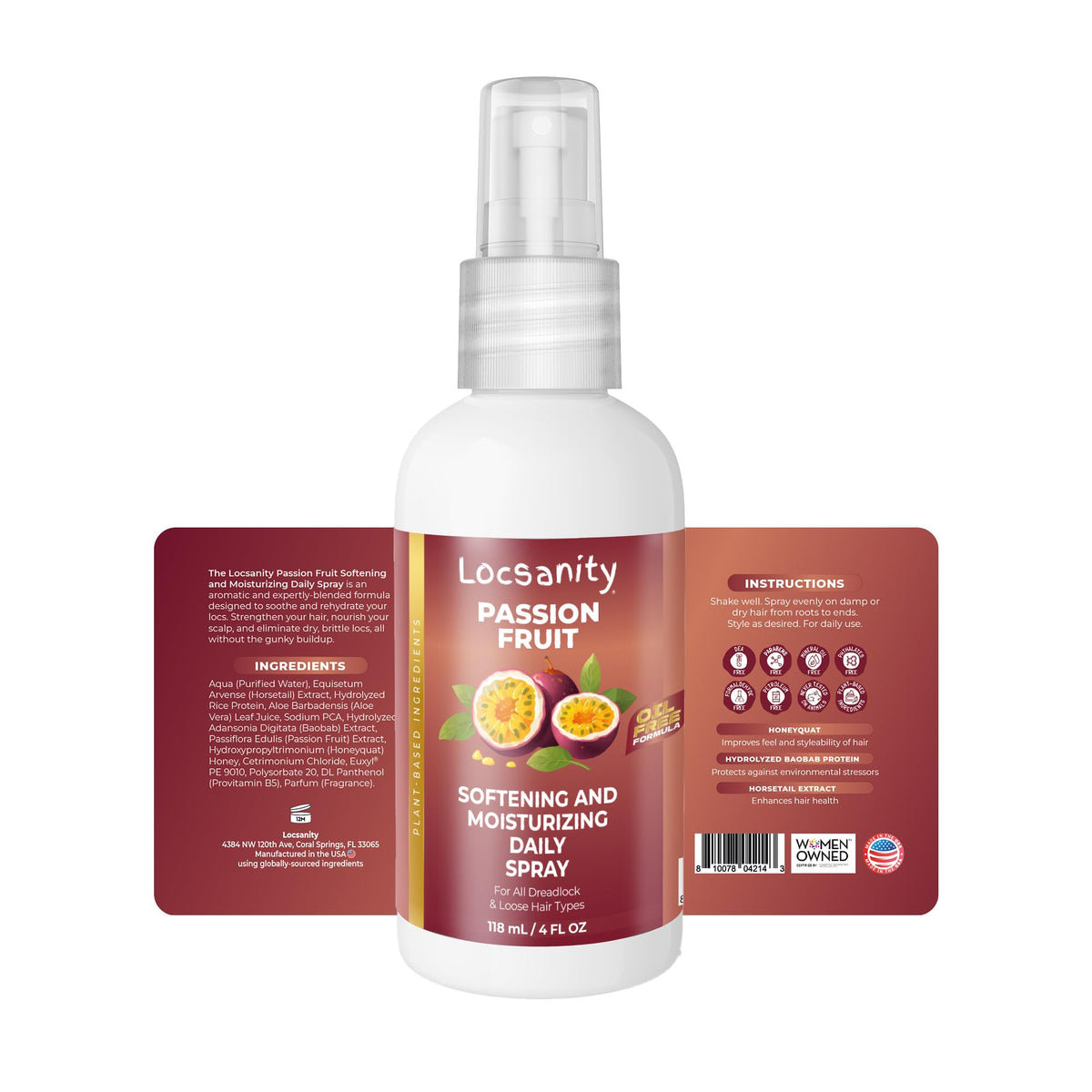 Locsanity on bathroom vanity in lifestyle scene illustrating daily routine and easy use