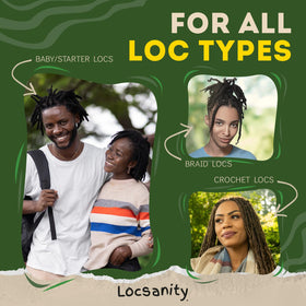 Locsanity applied to dreadlocks demonstrating immediate softness and frizz control benefit