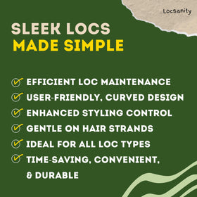 Locsanity tool used on microlocs, enables gentle precise retightening