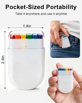 LOGNEW stick held in hand for scale, compact portable size ideal for on-the-go use