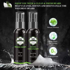 LOKDLAWEN two beard oils and balm staged to highlight nourishing, non-greasy finish