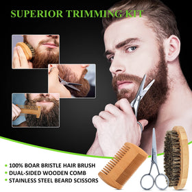 LOKDLAWEN beard grooming demo on a man showing softened, styled facial hair
