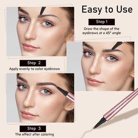 LOKFAR application on model brow illustrating realistic shaping benefit