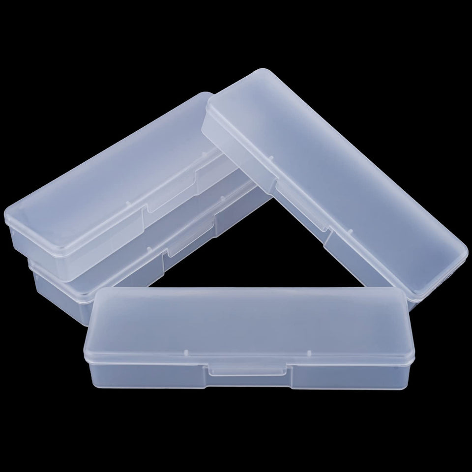 Lokyango front view of four clear boxes showing organized supplies and quick visibility