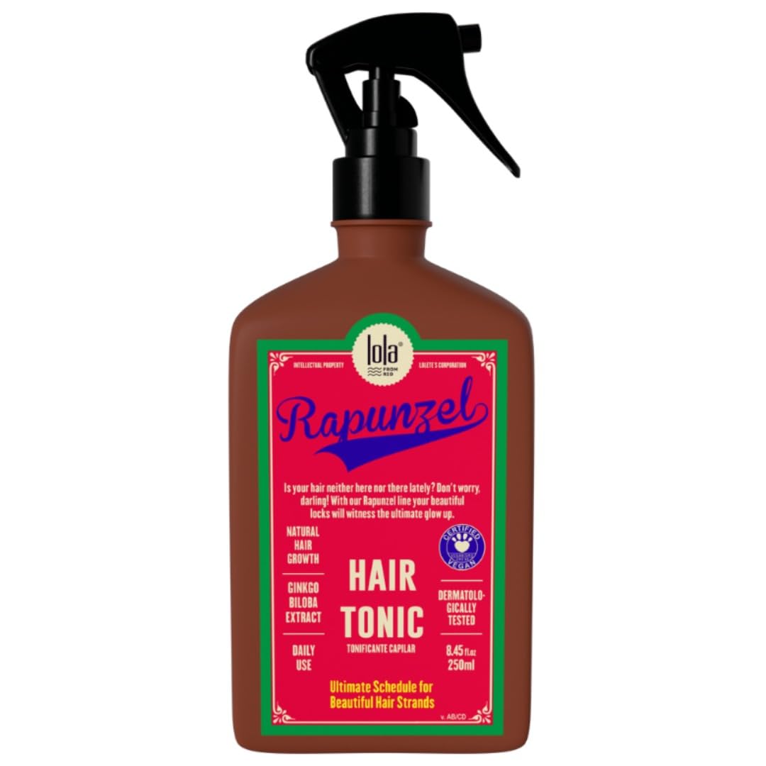 Lola From Rio bottle front showing tonic and easy spray for fuller hair