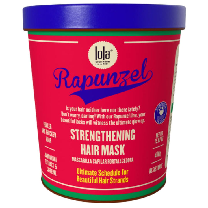 Lola Rapunzel front packaging shows jar and 15.87 fl oz capacity benefit