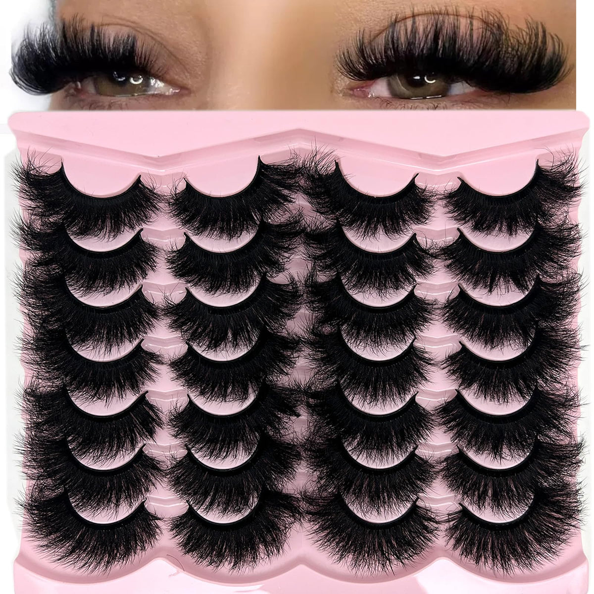 loladook front packaging showing 14-pair value set and dramatic cat-eye benefit