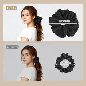 Lolalet scrunchie securing a large bun comfortably for all-day wear