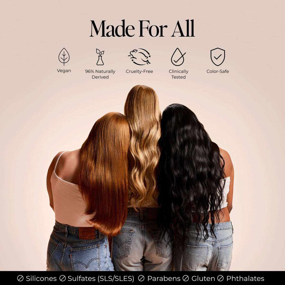 LolaVie conditioner applied to wet hair demonstrating smoother, easier detangling