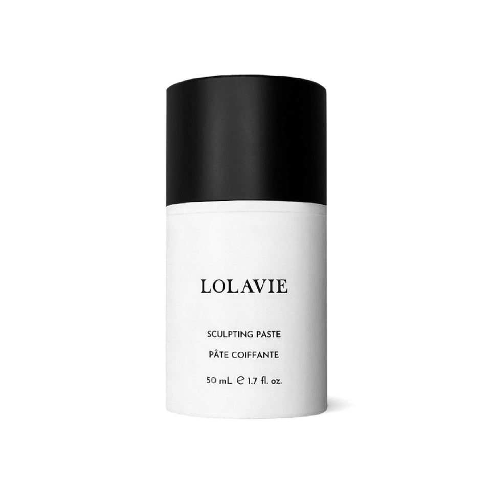 LolaVie jar front view showing clean packaging and matte styling paste