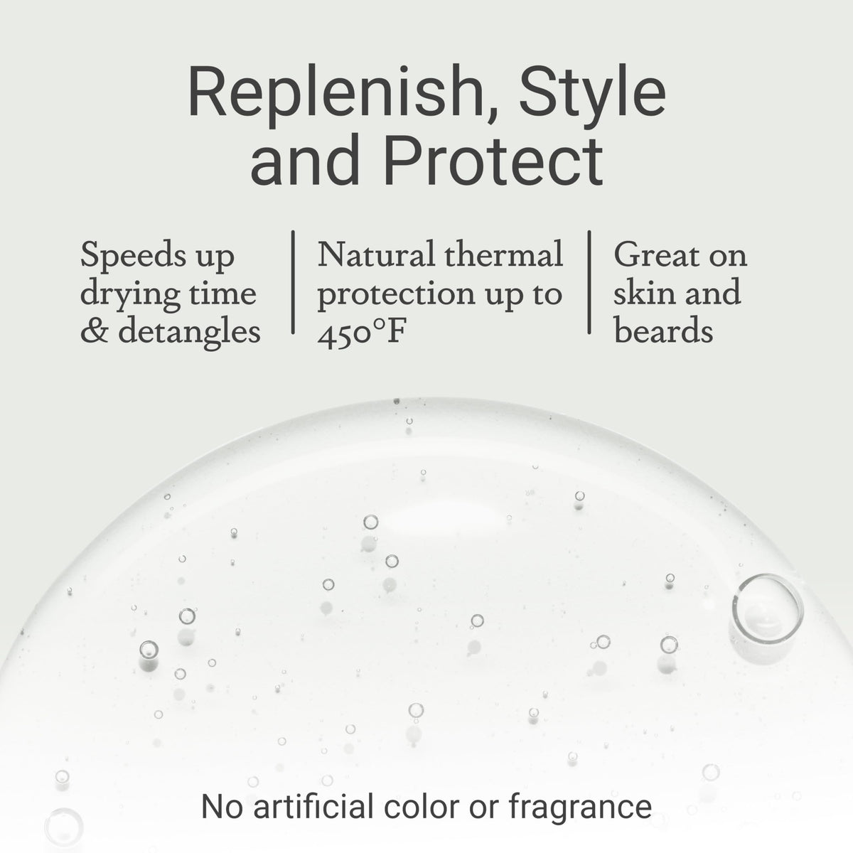Loma being applied to hair ends for heat protection and frizz control
