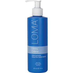 Loma Hair Care jar front view showing 8 oz product and packaging benefits