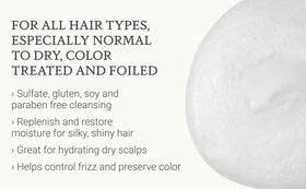 Loma conditioner creamy texture pour close-up highlighting hydrating consistency