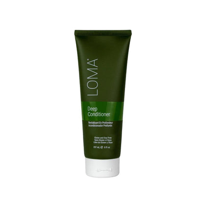 LOMA deep conditioner front packaging showing label and size benefit of clear product identity