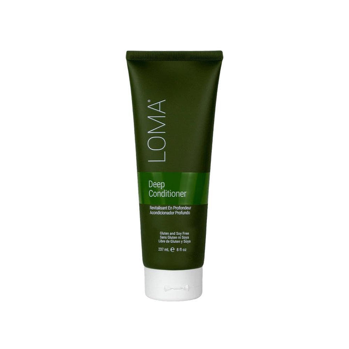 LOMA deep conditioner front packaging showing label and size benefit of clear product identity