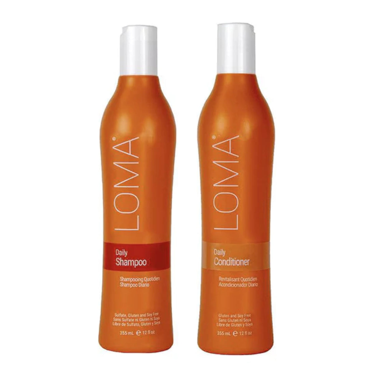 LOMA duo front packaging showing both 12 oz bottles and clear branding for easy identification