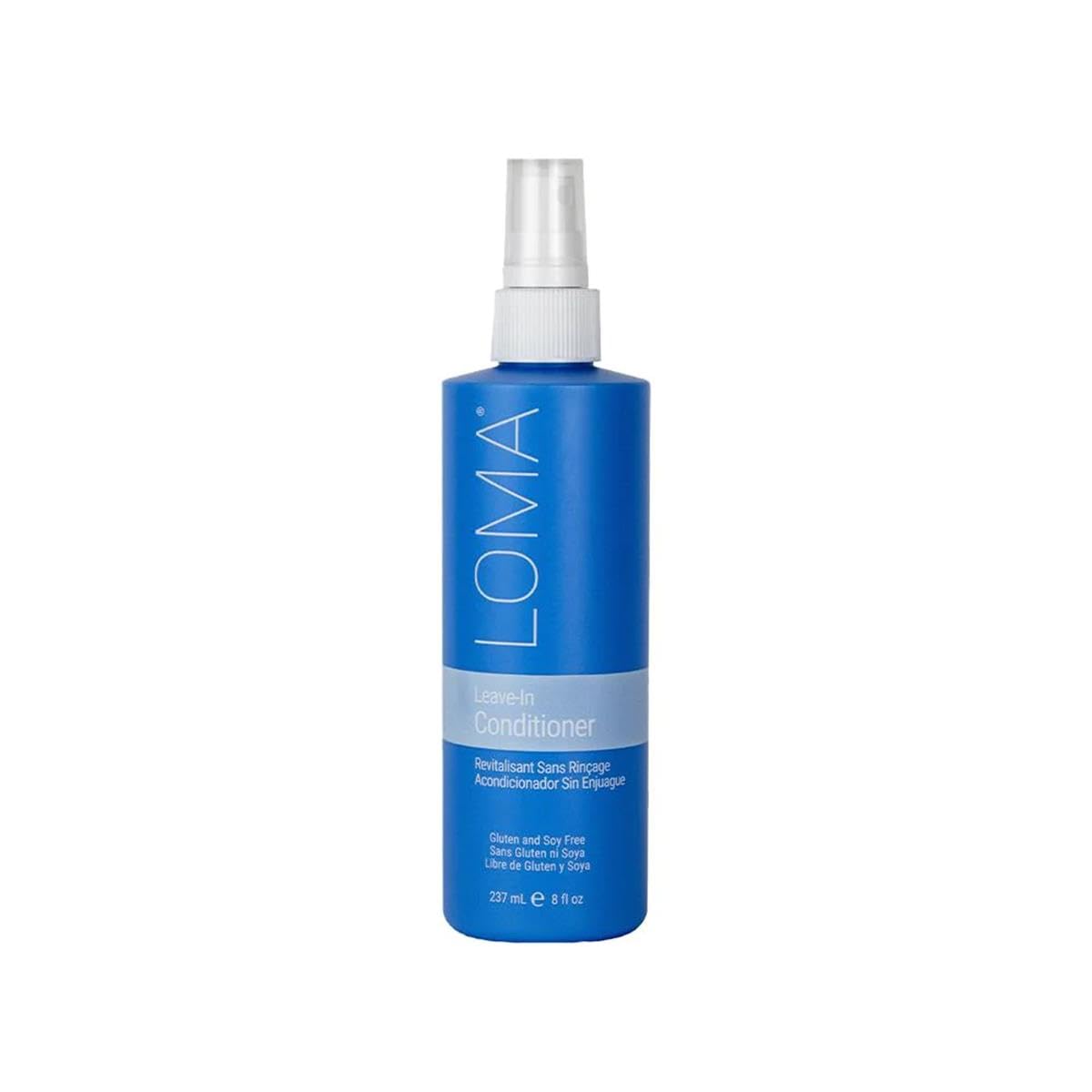 Loma leave-in conditioner front packaging showing bottle and pear scent — lightweight hold