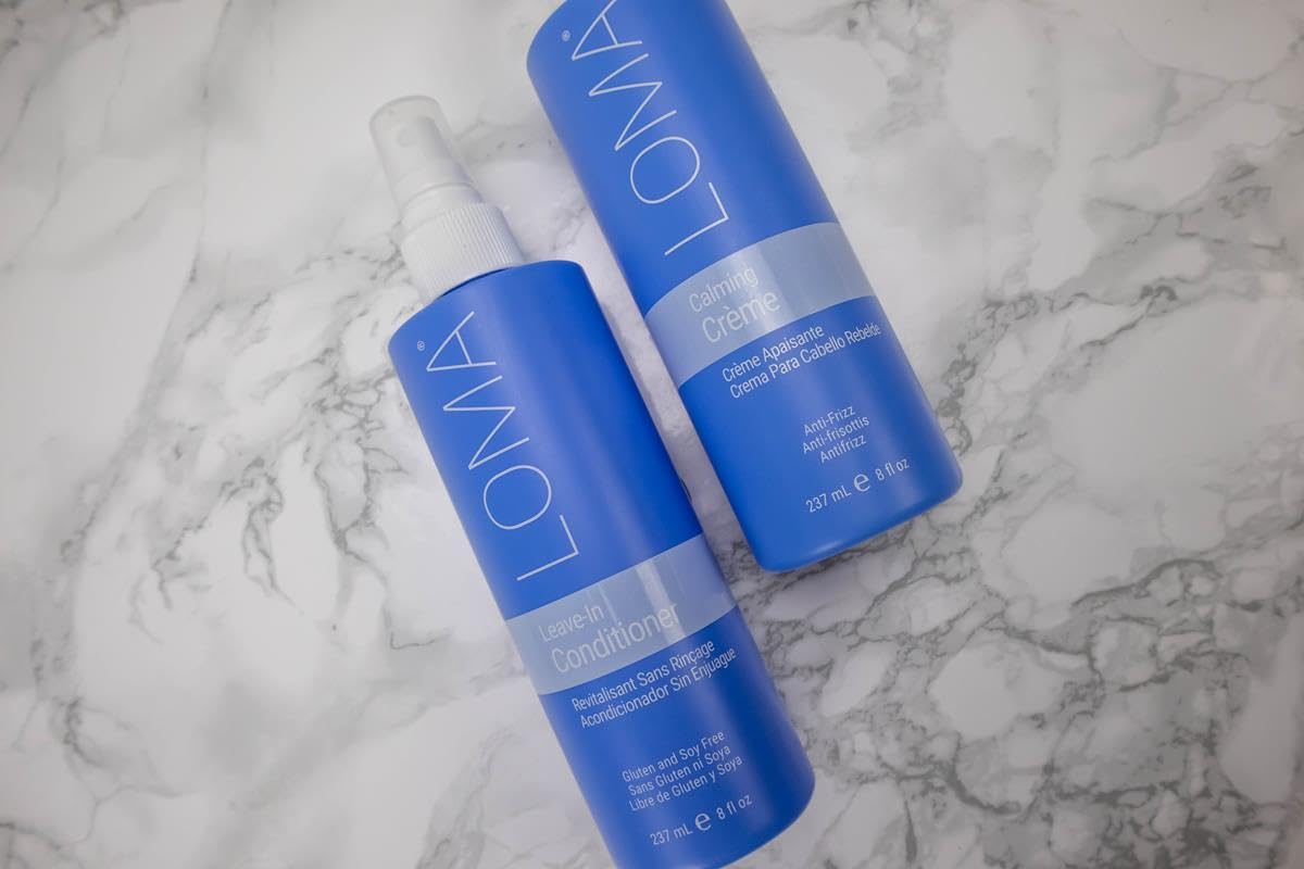Loma leave-in conditioner texture on fine hair after spray showing added volume and separation