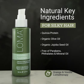 Loma oil texture in hand demonstrating lightweight absorption benefit